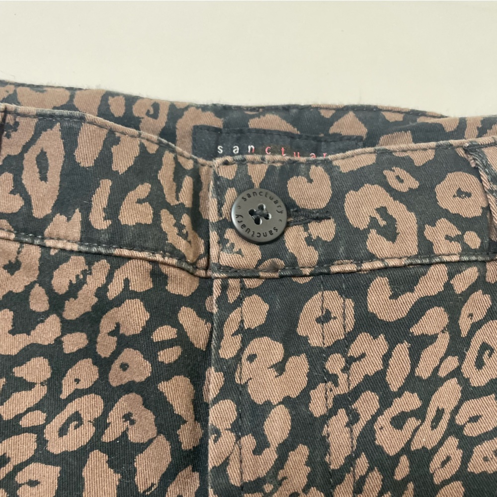 Sanctuary Brown Leopard Cropped Pant Size 27 - Picture 6 of 13